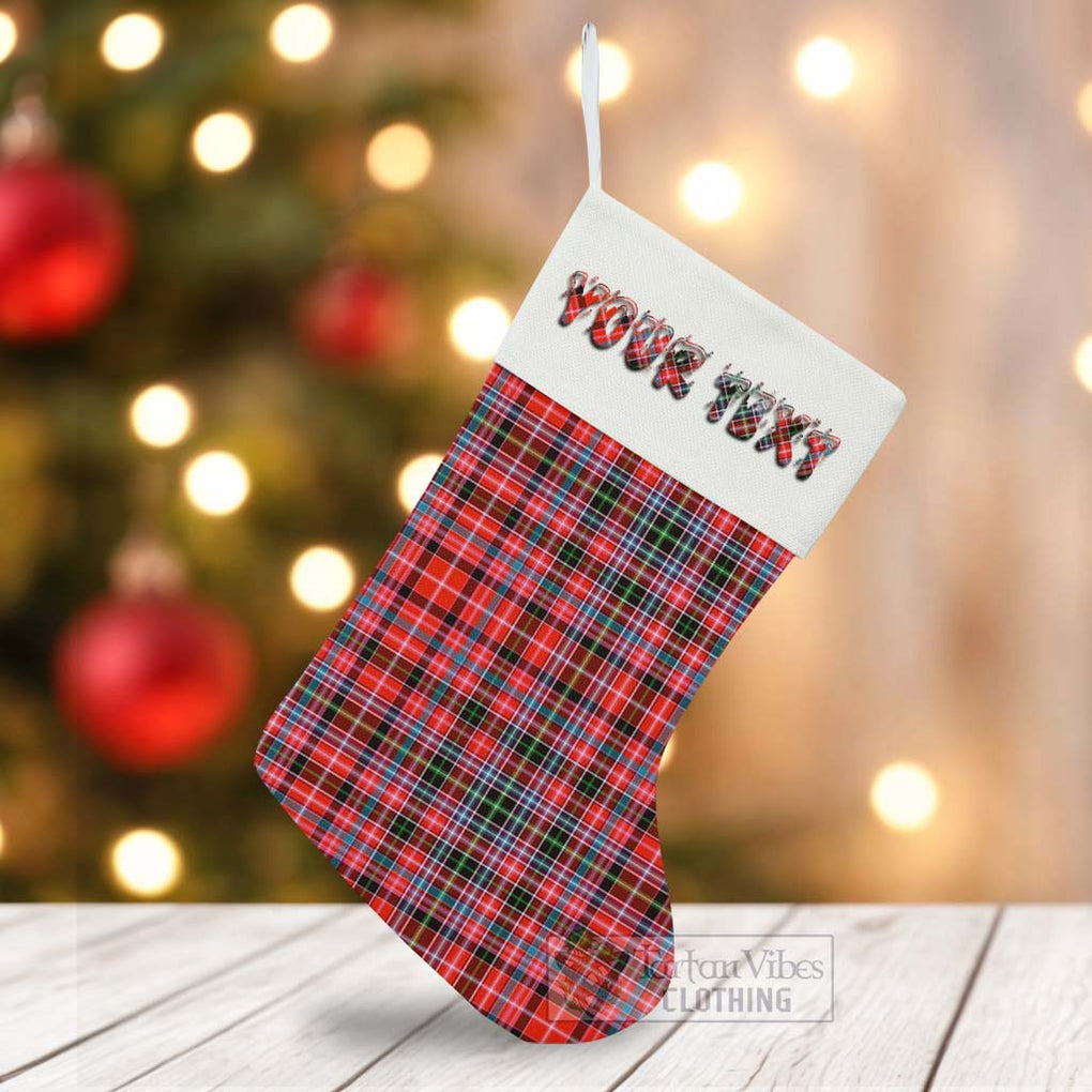 Tartan Vibes Clothing Straiton Tartan Christmas Stocking with Personalized Text