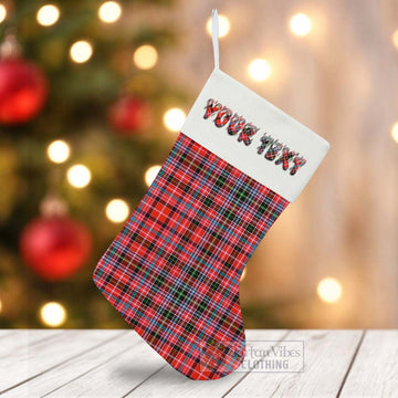 Straiton Tartan Christmas Stocking with Personalized Text