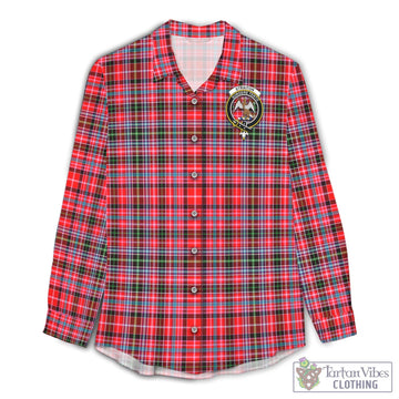 Straiton Tartan Women's Casual Shirt with Family Crest