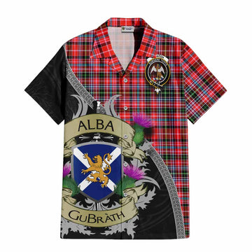 Straiton Tartan Family Crest Hawaiian Shirt Lion Rampant Royal Thistle Shield Celtic Inspired Kid - Tartan Vibes Clothing