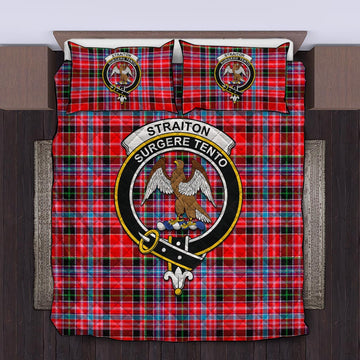 Straiton Tartan Quilt Bed Set with Family Crest