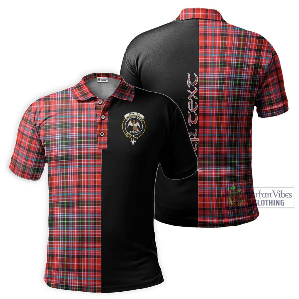 Straiton Tartan Polo Shirt with Family Crest and Half Of Me Style Kid - Tartanvibesclothing Shop