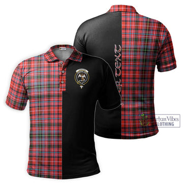 Straiton Tartan Polo Shirt with Family Crest and Half Of Me Style