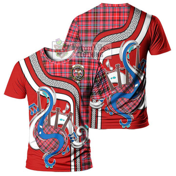 Straiton Tartan T-Shirt with Epic Bagpipe Style