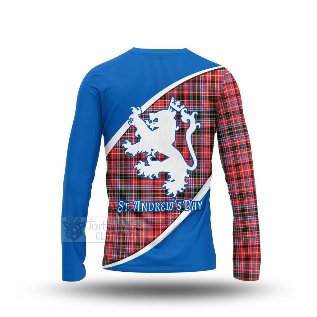 Tartan Vibes Clothing Straiton Family Crest Tartan Long Sleeve T-Shirt Celebrate Saint Andrew's Day in Style