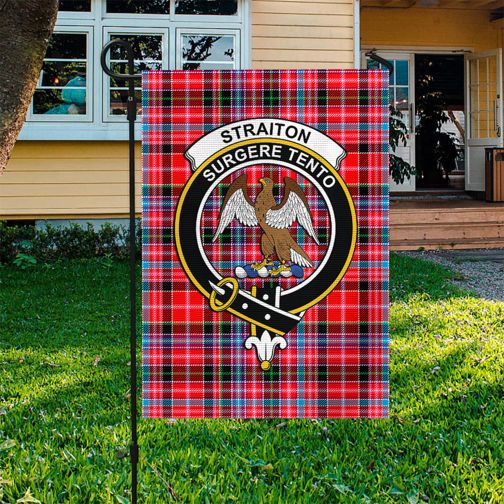 Straiton Tartan Flag with Family Crest - Tartan Vibes Clothing