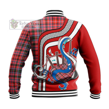 Straiton Tartan Baseball Jacket with Epic Bagpipe Style