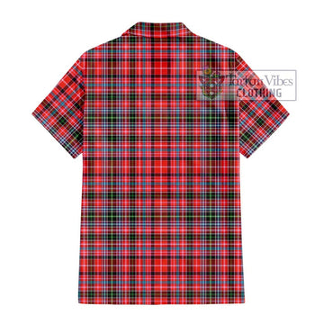 Straiton Tartan Short Sleeve Button Shirt with Family Crest DNA In Me Style