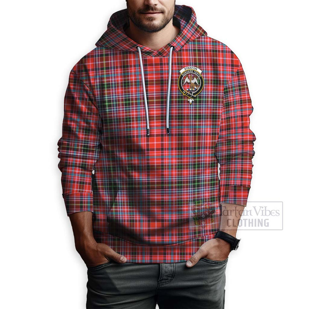 Tartan Vibes Clothing Straiton Tartan Hoodie with Family Crest and Bearded Skull Holding Bottles of Whiskey