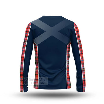 Straiton Tartan Long Sleeve T-Shirt with Family Crest and Scottish Thistle Vibes Sport Style