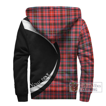 Straiton Tartan Sherpa Hoodie with Family Crest Circle Style