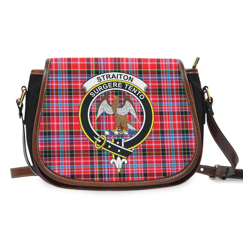 Straiton Tartan Saddle Bag with Family Crest - Tartan Vibes Clothing