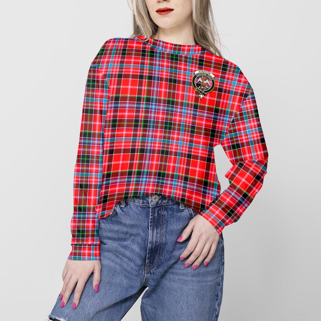 Straiton Tartan Sweatshirt with Family Crest - Tartan Vibes Clothing