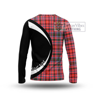 Straiton Tartan Long Sleeve T-Shirt with Family Crest Circle Style