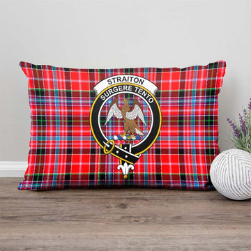 Straiton Tartan Pillow Cover with Family Crest