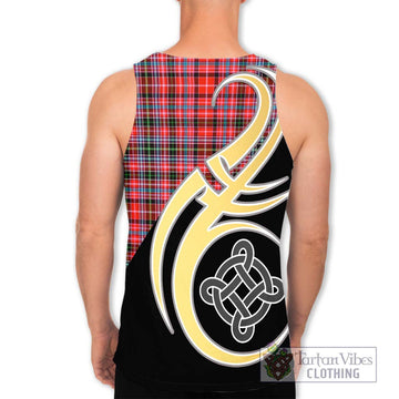 Straiton Tartan Men's Tank Top with Family Crest and Celtic Symbol Style