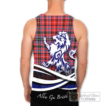 Straiton Tartan Men's Tank Top with Alba Gu Brath Regal Lion Emblem