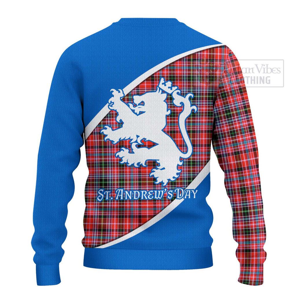 Tartan Vibes Clothing Straiton Family Crest Tartan Knitted Sweater Celebrate Saint Andrew's Day in Style