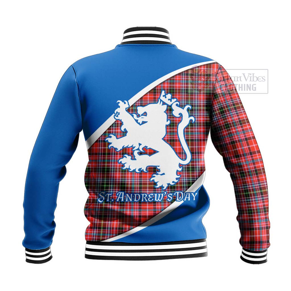 Straiton Family Crest Tartan Baseball Jacket Celebrate Saint Andrew's Day in Style - Tartan Vibes Clothing