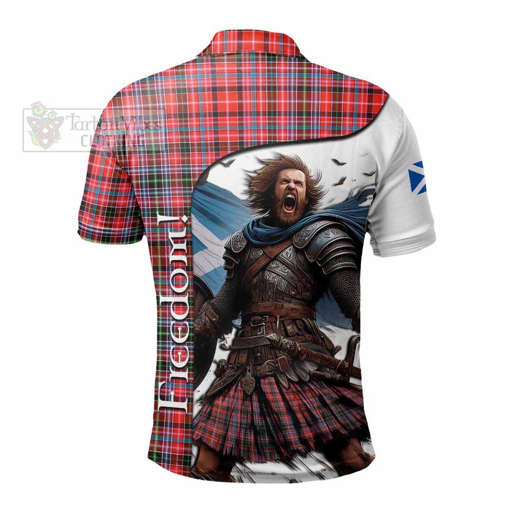 Tartan Vibes Clothing Straiton Crest Tartan Polo Shirt Inspired by the Freedom of Scottish Warrior