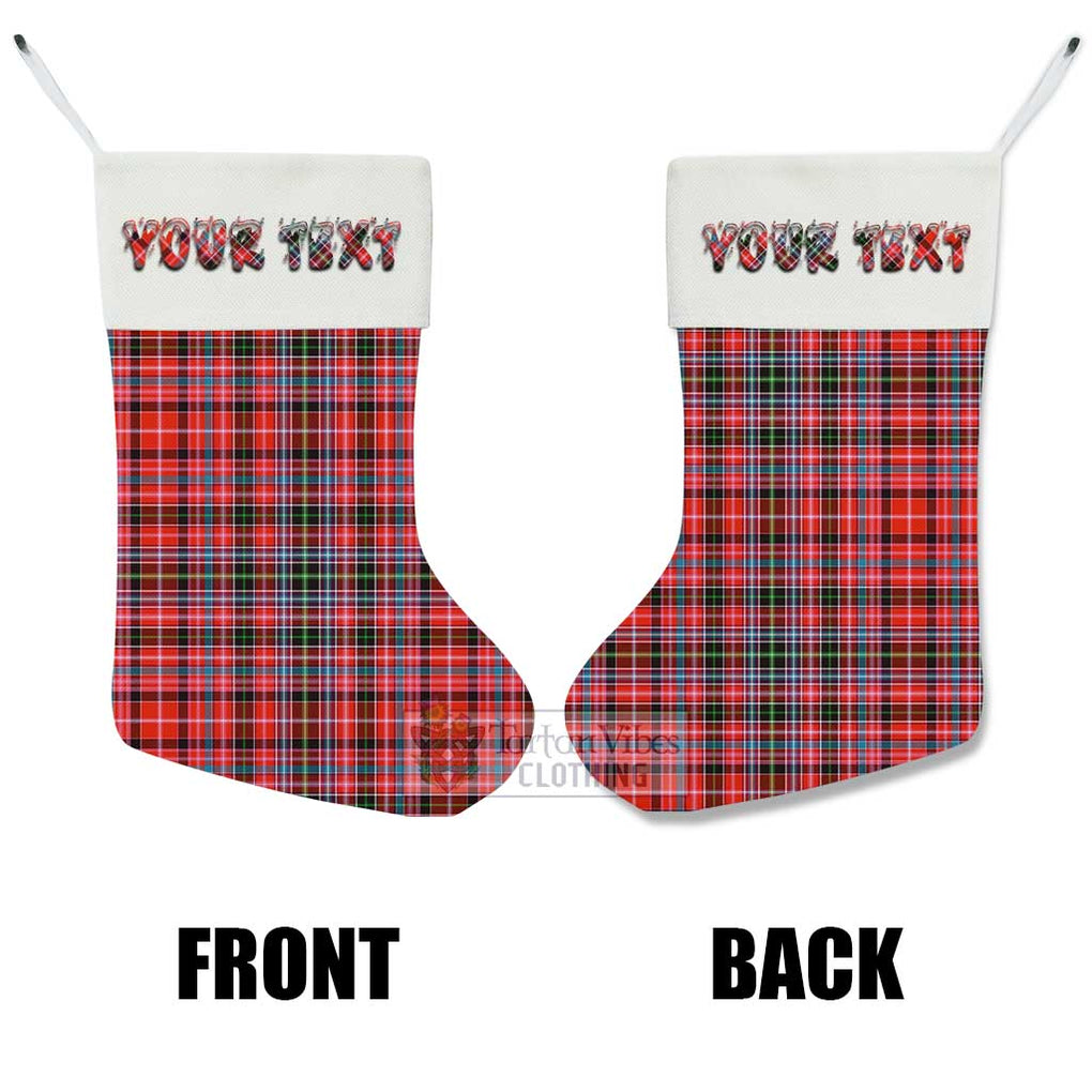 Tartan Vibes Clothing Straiton Tartan Christmas Stocking with Personalized Text