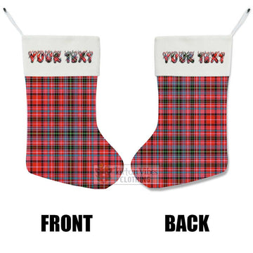 Straiton Tartan Christmas Stocking with Personalized Text