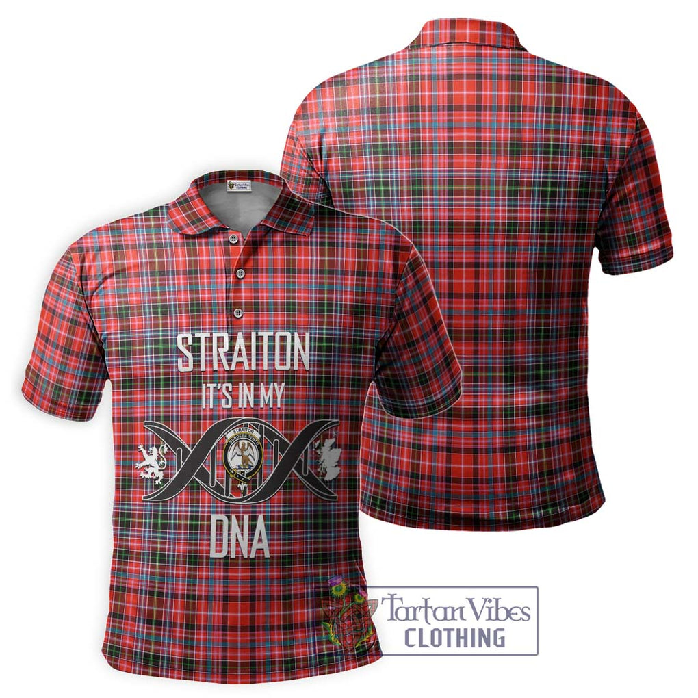 Straiton Tartan Polo Shirt with Family Crest DNA In Me Style - Tartanvibesclothing Shop