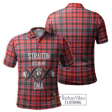 Straiton Tartan Polo Shirt with Family Crest DNA In Me Style