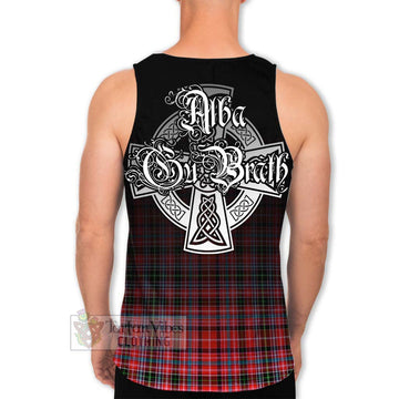 Straiton Tartan Men's Tank Top Featuring Alba Gu Brath Family Crest Celtic Inspired