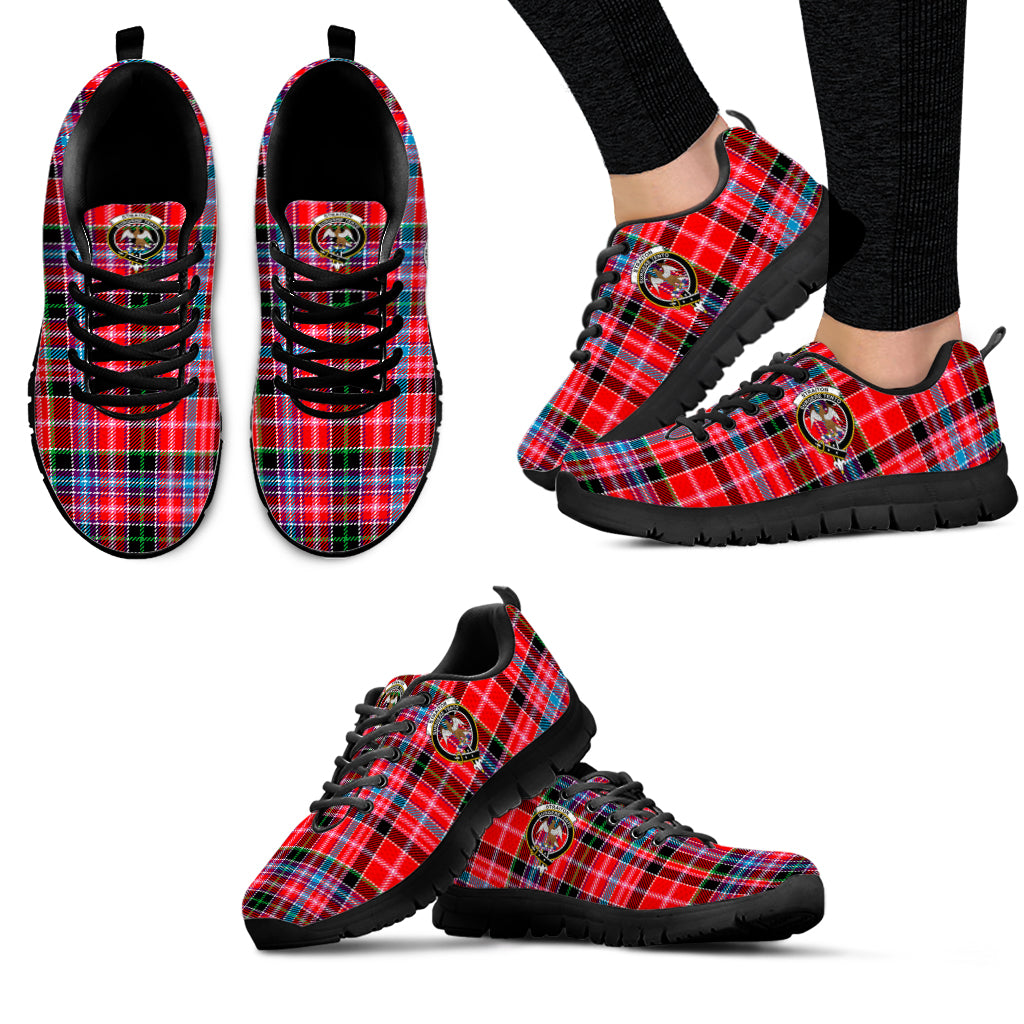 Straiton Tartan Sneakers with Family Crest - Tartan Vibes Clothing