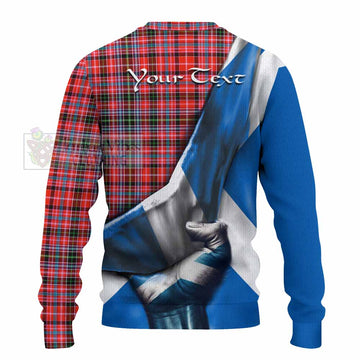 Straiton Tartan Knitted Sweater with Family Crest Scotland Patriotic Style