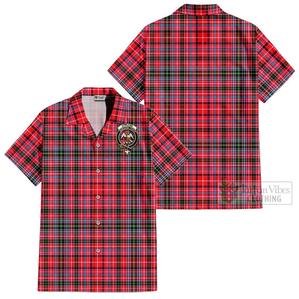 Straiton Tartan Cotton Hawaiian Shirt with Family Crest Kid - Tartan Vibes Clothing