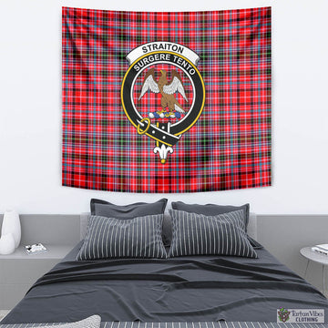 Straiton Tartan Tapestry Wall Hanging and Home Decor for Room with Family Crest