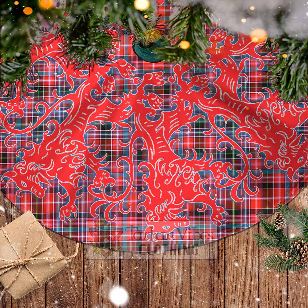 Tartan Vibes Clothing Straiton Tartan Christmas Tree Skirt Lion Rampant Style