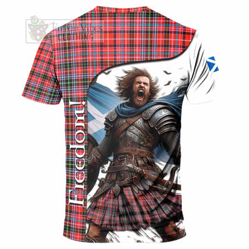 Straiton Crest Tartan T-Shirt Inspired by the Freedom of Scottish Warrior