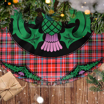 Straiton Tartan Christmas Tree Skirt Scottish Thistle Style