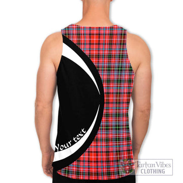 Straiton Tartan Men's Tank Top with Family Crest Circle Style