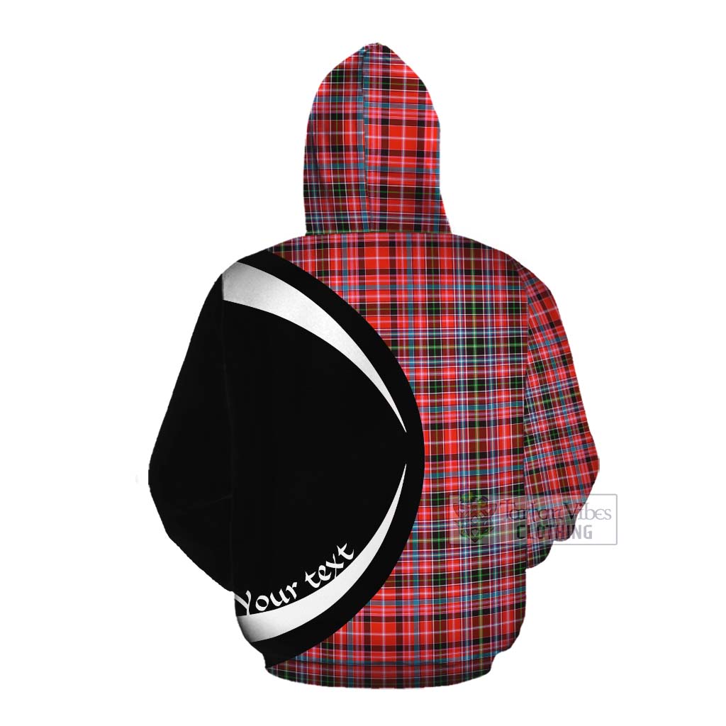 Tartan Vibes Clothing Straiton Tartan Cotton Hoodie with Family Crest Circle Style