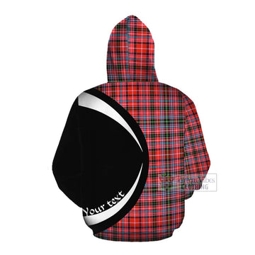 Straiton Tartan Cotton Hoodie with Family Crest Circle Style