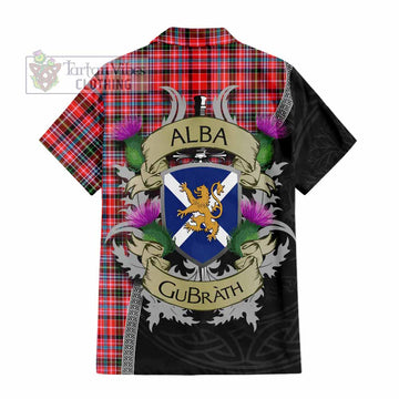 Straiton Tartan Family Crest Hawaiian Shirt Lion Rampant Royal Thistle Shield Celtic Inspired - Tartan Vibes Clothing