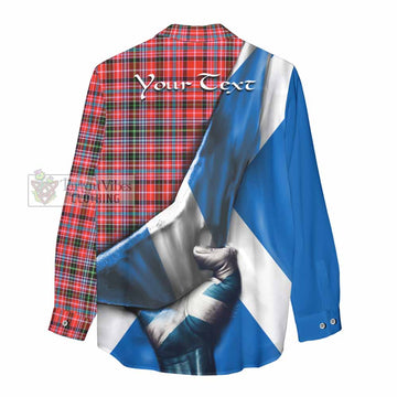 Straiton Tartan Women's Casual Shirt with Family Crest Scotland Patriotic Style