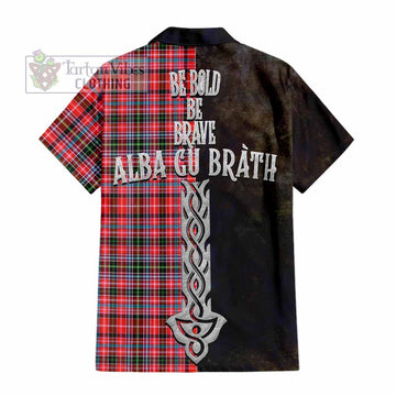 Straiton Tartan Family Crest Hawaiian Shirt Alba Gu Brath Be Brave Lion Ancient Style - Tartan Vibes Clothing