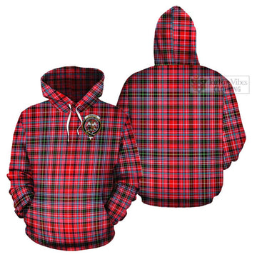 Straiton Tartan Cotton Hoodie with Family Crest