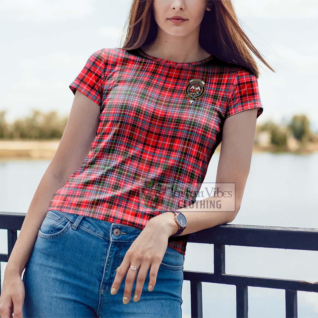 Tartan Vibes Clothing Straiton Tartan Cotton T-Shirt with Family Crest