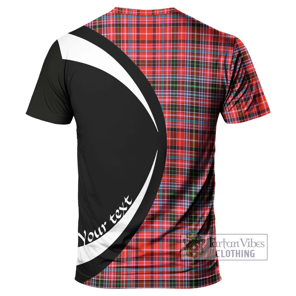 Tartan Vibes Clothing Straiton Tartan T-Shirt with Family Crest Circle Style