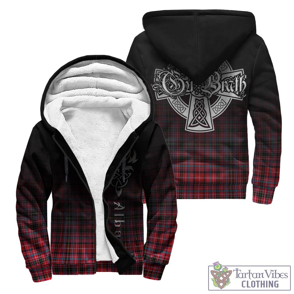 Tartan Vibes Clothing Straiton Tartan Sherpa Hoodie Featuring Alba Gu Brath Family Crest Celtic Inspired