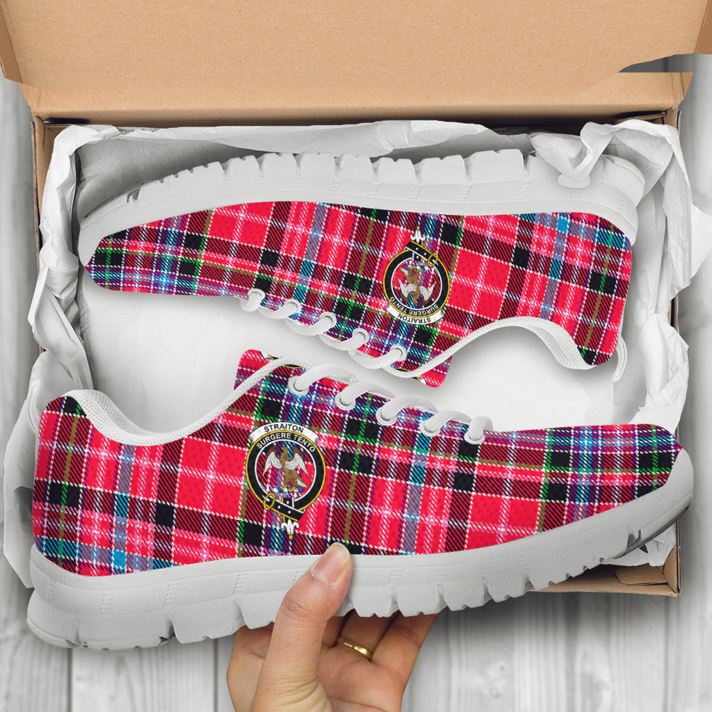 Straiton Tartan Sneakers with Family Crest - Tartan Vibes Clothing