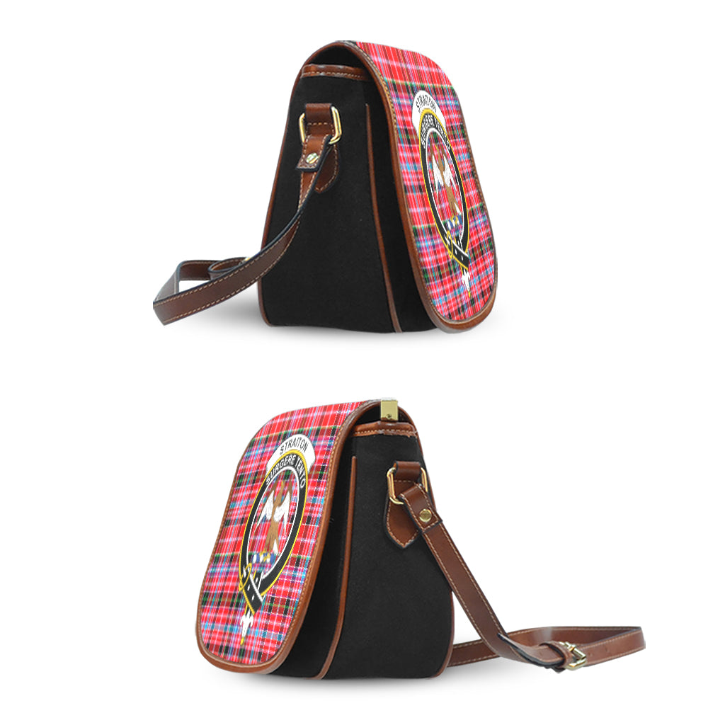 Straiton Tartan Saddle Bag with Family Crest - Tartan Vibes Clothing