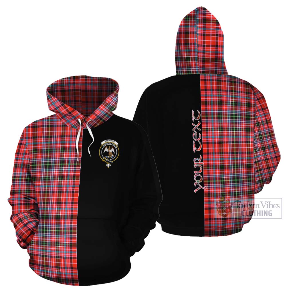 Tartan Vibes Clothing Straiton Tartan Cotton Hoodie with Family Crest and Half Of Me Style