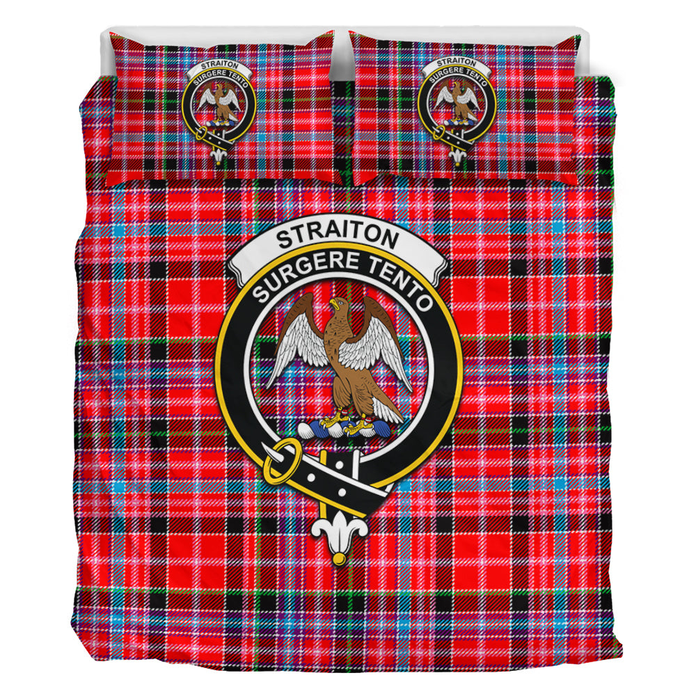 Straiton Tartan Bedding Set with Family Crest - Tartan Vibes Clothing